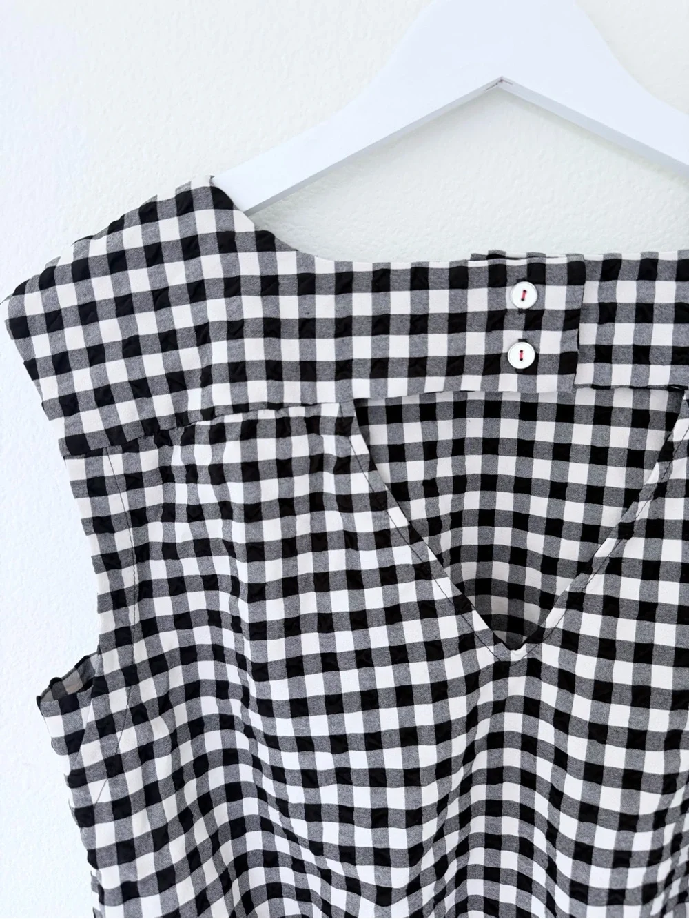 Maeve Anthropologie Black & White Gingham Crop Top Size Medium